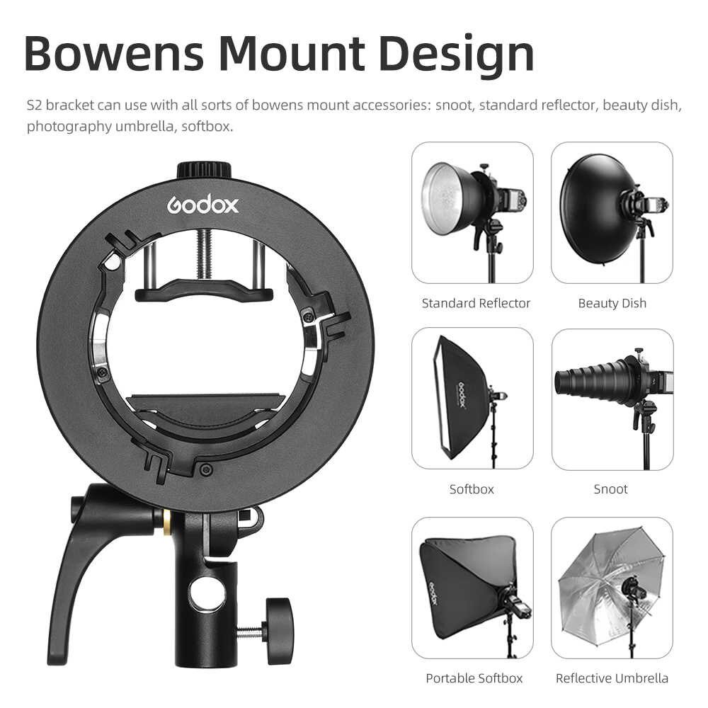 Bracket Godox S2 Montura Bowens para Flash Portatil - Imagen 5