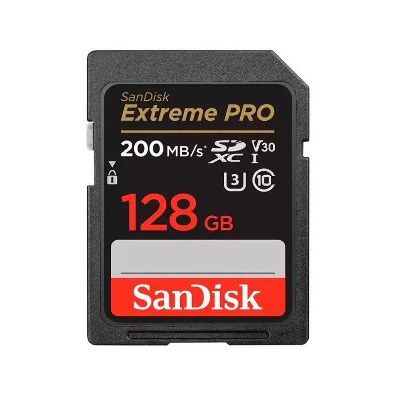 Memoria SD Sandisk Extreme Pro 128GB de 200mb/s