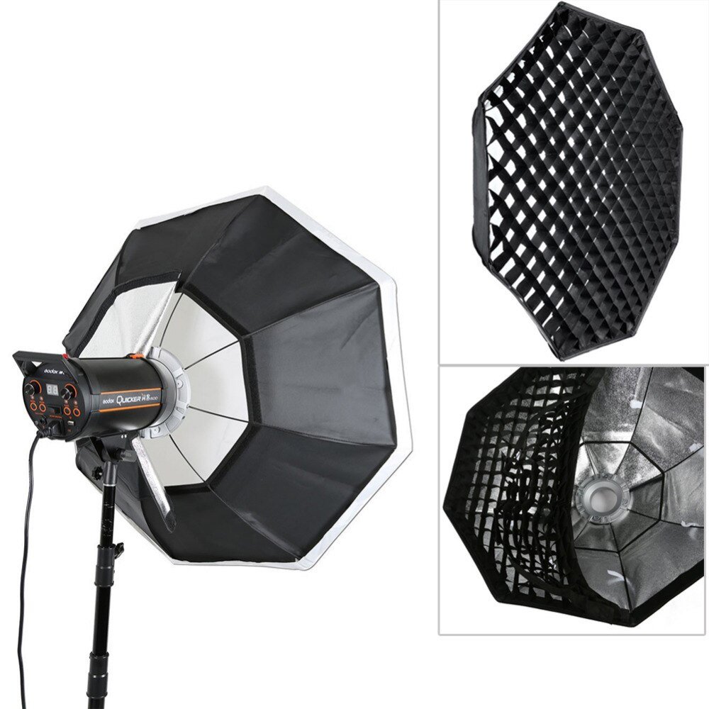 Softbox Octagonal Armado Clásico GODOX de 120cm (Montura Bowens) con Grilla - Imagen 2