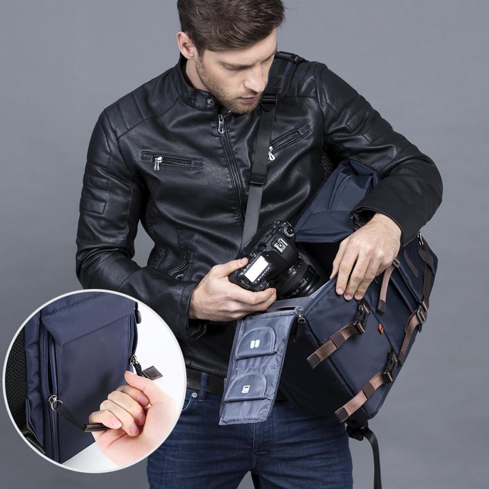 Mochila Multifuncional Impermeable, Porta Laptop – K&F Concept KF13.092 - Imagen 9