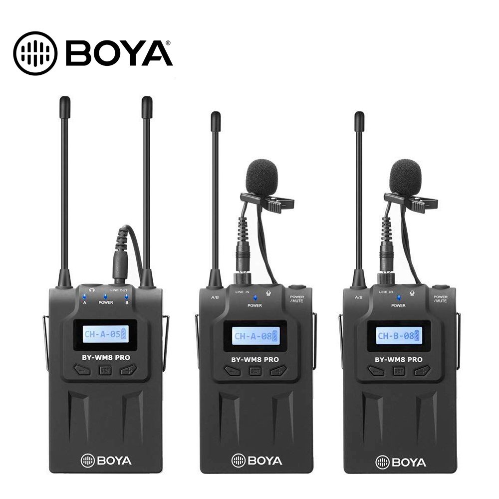 Micrófono Boya BY WM8 PRO K2 – Inalámbrico