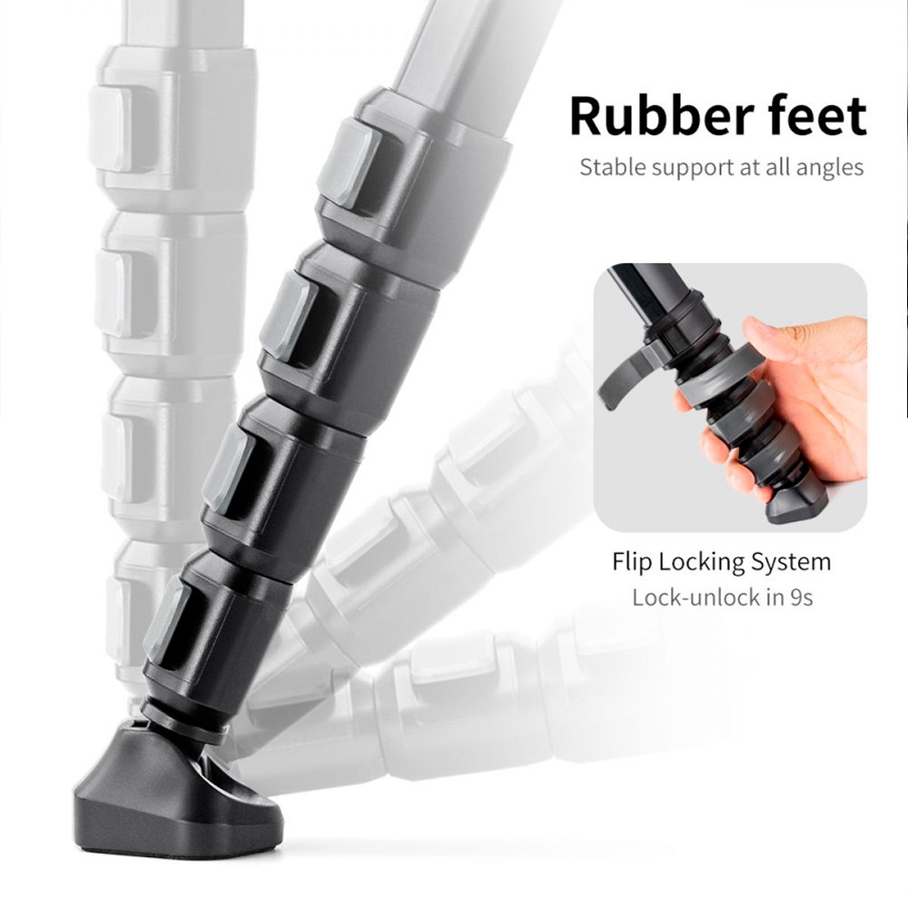 Trípode K&F Concept Traveller M1 – 15KG - Imagen 8