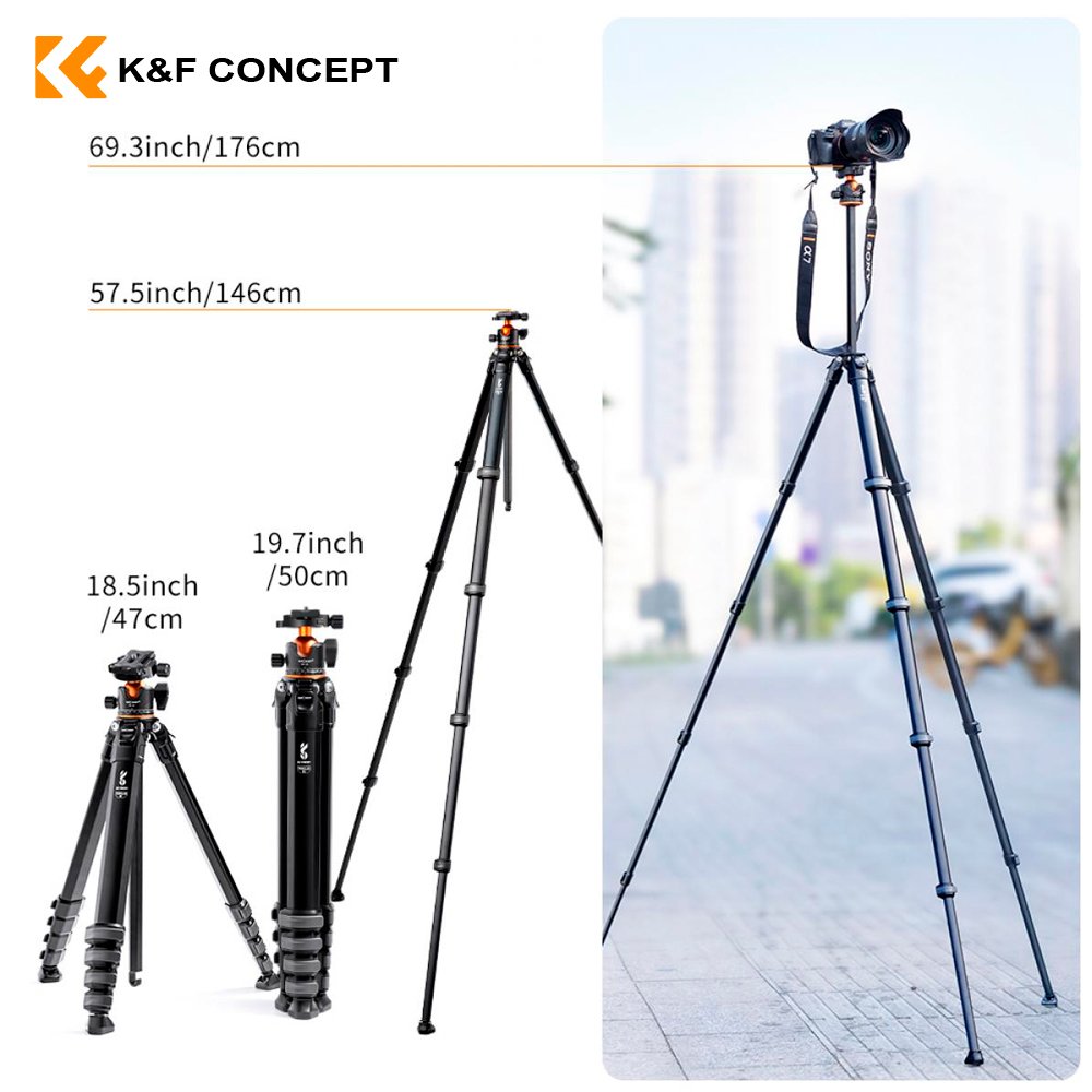Trípode K&F Concept Traveller M1 – 15KG - Imagen 9