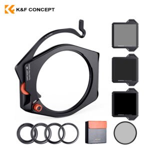Sistema de Portafiltros Cuadrado K&F Concept X PRO (CPL de 95mm + ND8 + ND64 + ND1000 + 4 Anillos Adaptadores)