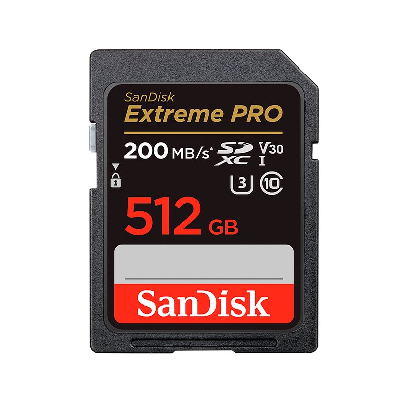 Memoria SD Sandisk Extreme Pro 512GB de 200mb/s