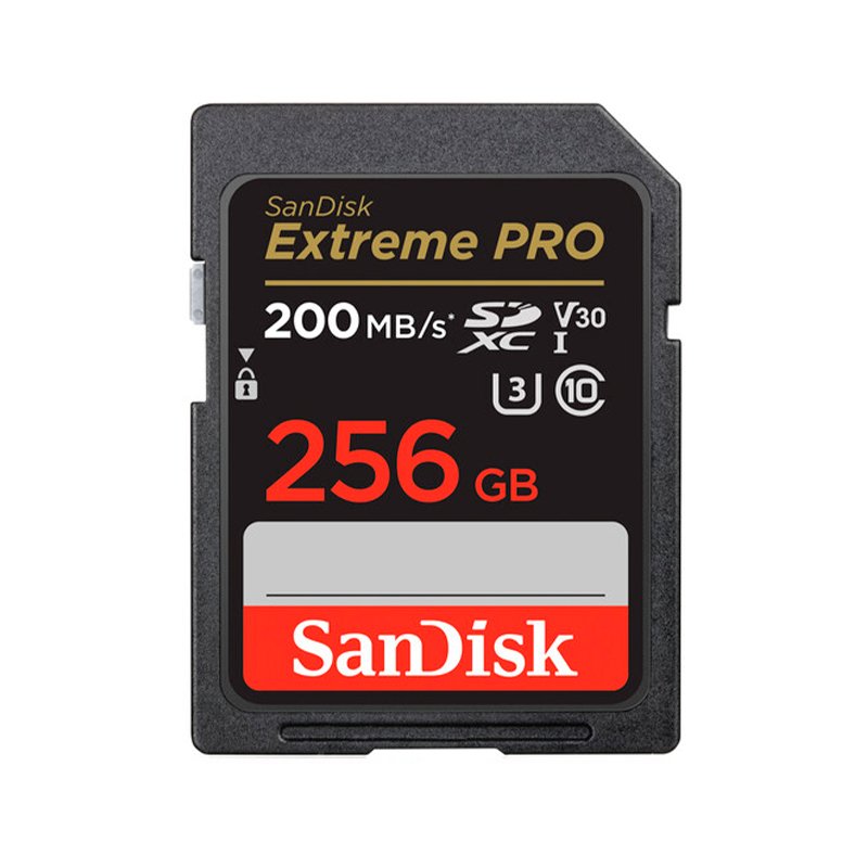 Memoria SD Sandisk Extreme Pro 256GB de 200mb/s
