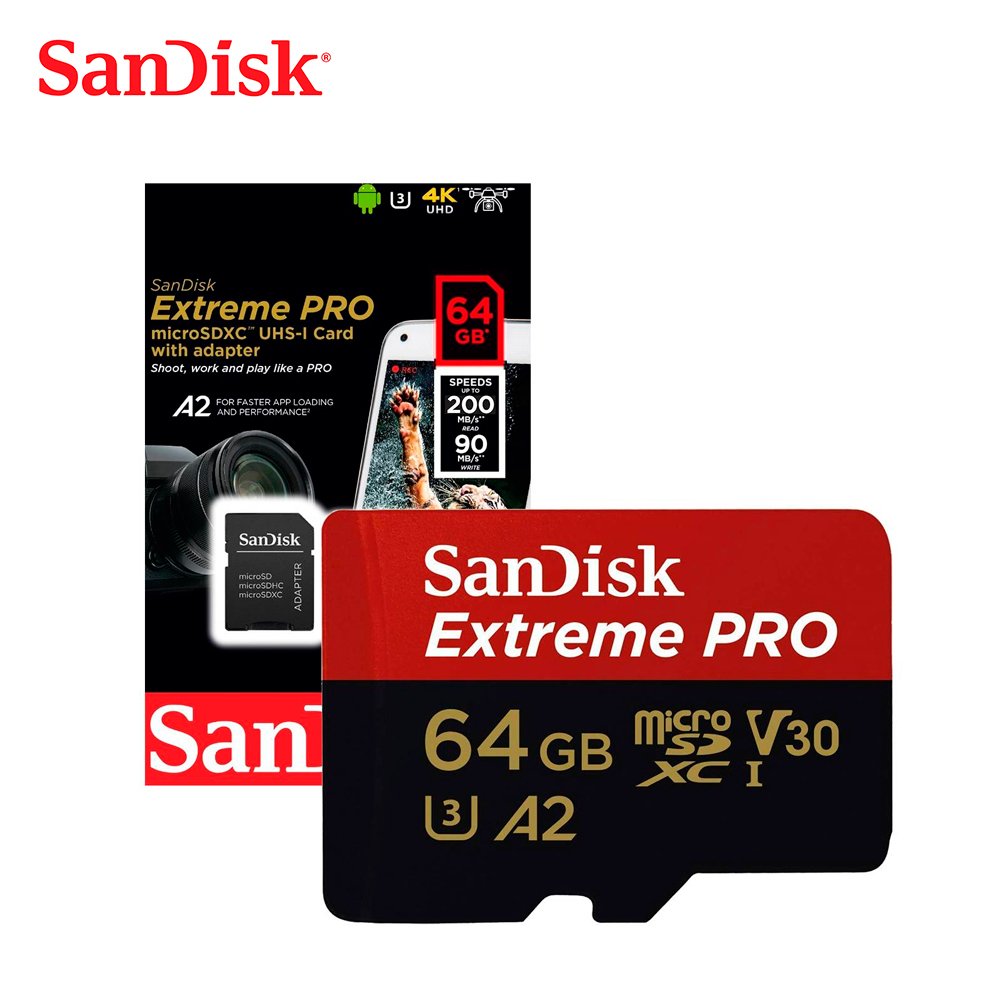 Memoria Micro SD Sandisk Extreme Pro 64GB de 200mb/s - Imagen 3