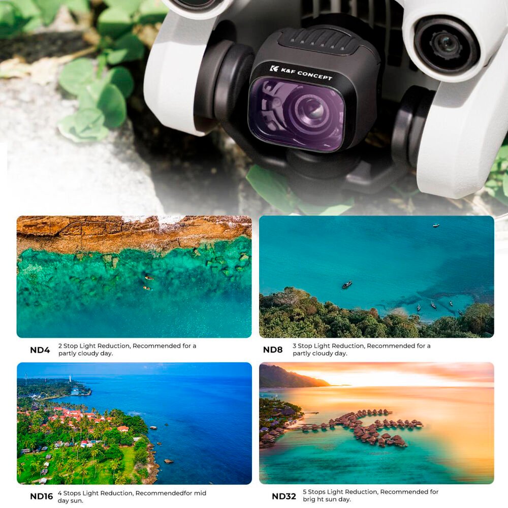 Kit de Filtros K&F Concept para Drone DJI Mini 3 Pro con Propellers - Imagen 3