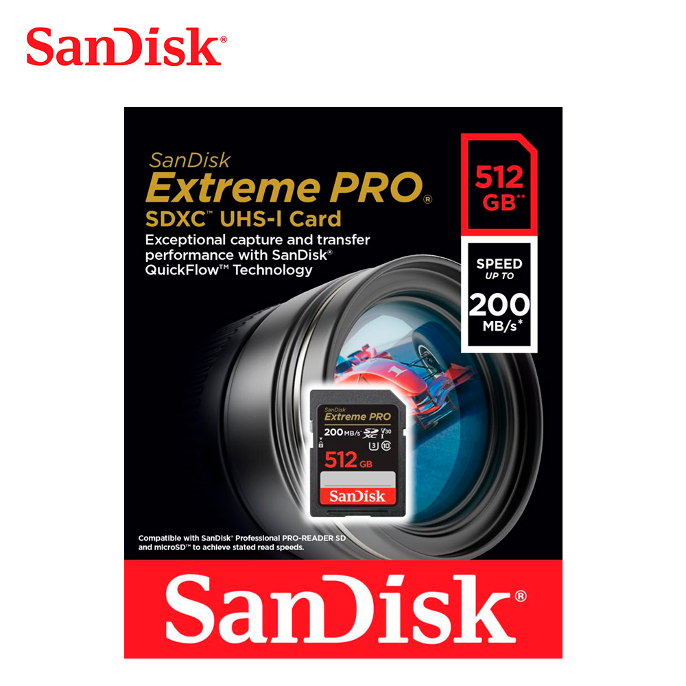 Memoria SD Sandisk Extreme Pro 512GB de 200mb/s - Imagen 2
