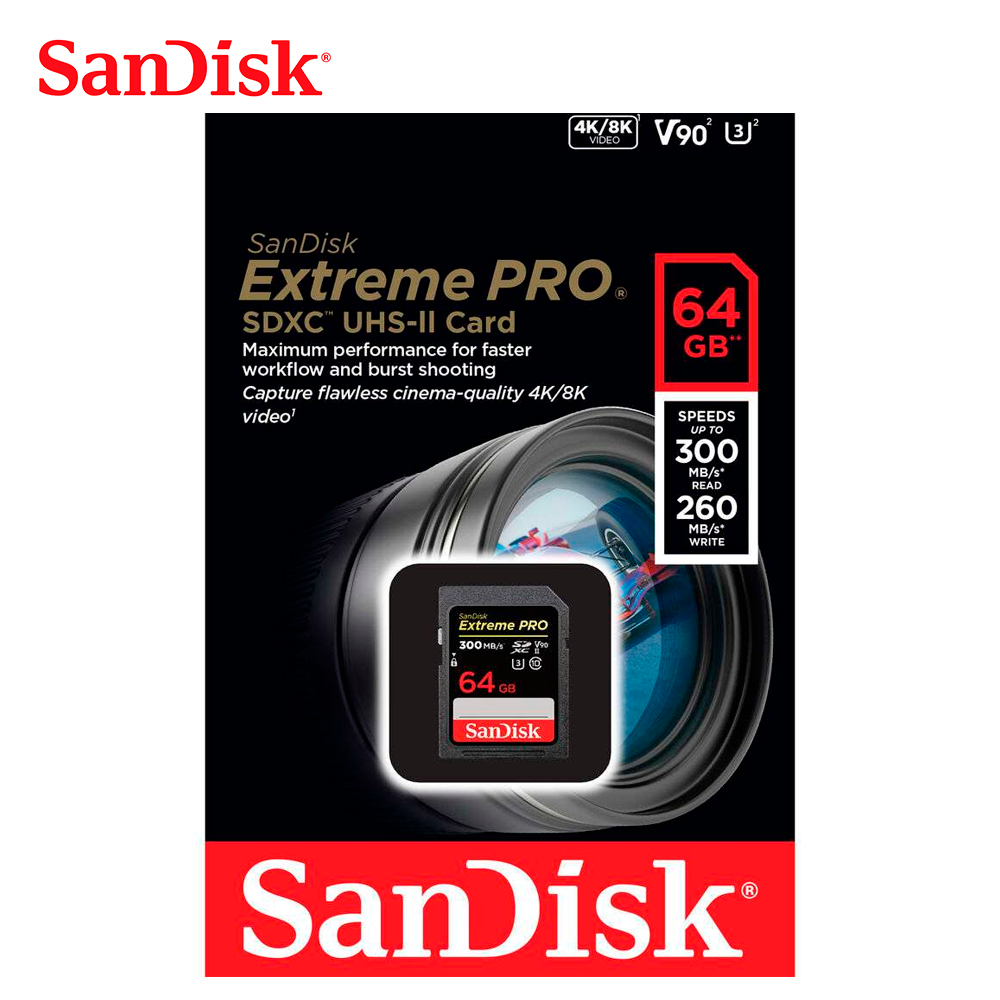 Memoria SD SanDisk 64GB Extreme PRO UHS-II / V90 SDXC - Imagen 2