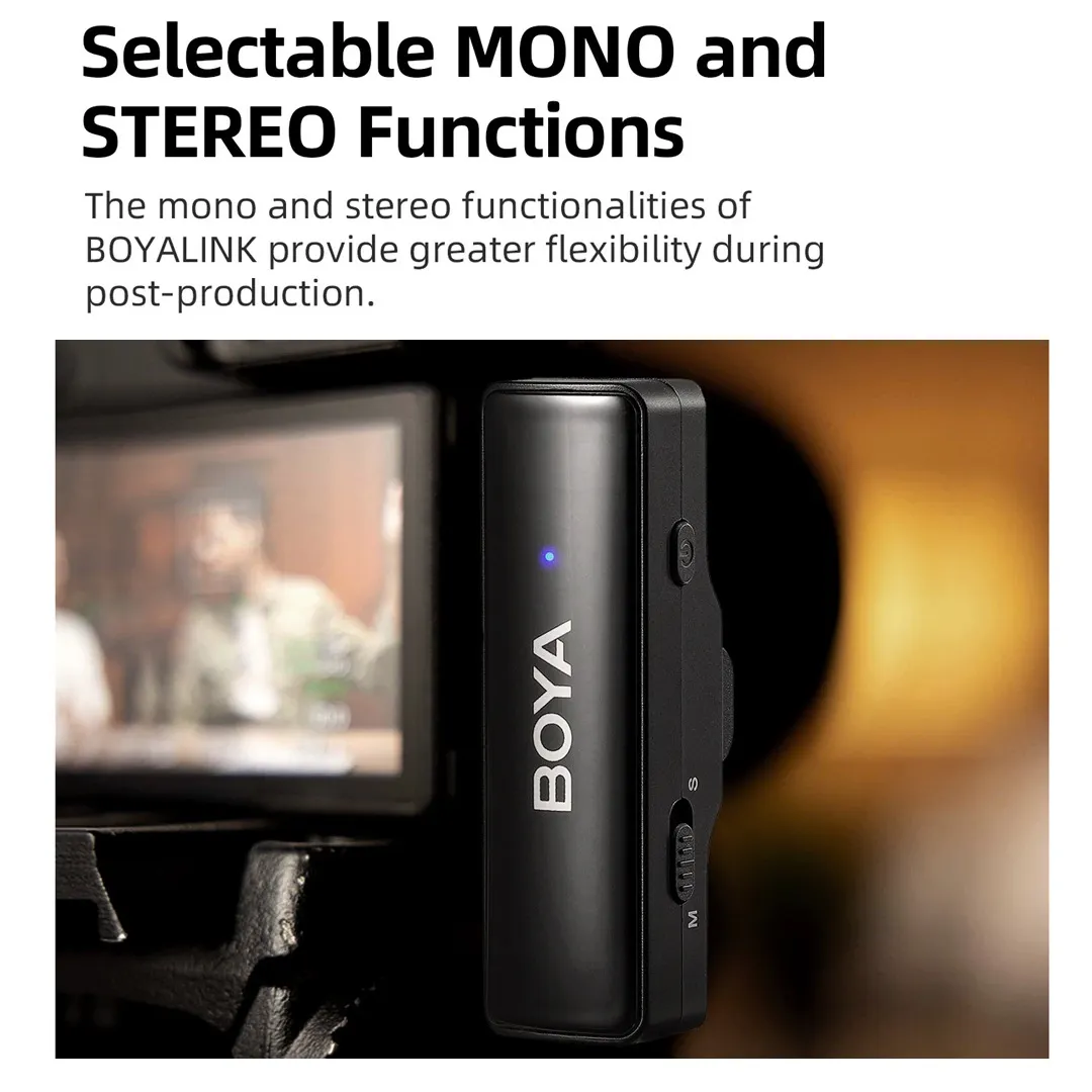 Micrófono BOYA BOYALINK – Wireless para 2 Personas – All-in-One - Imagen 3