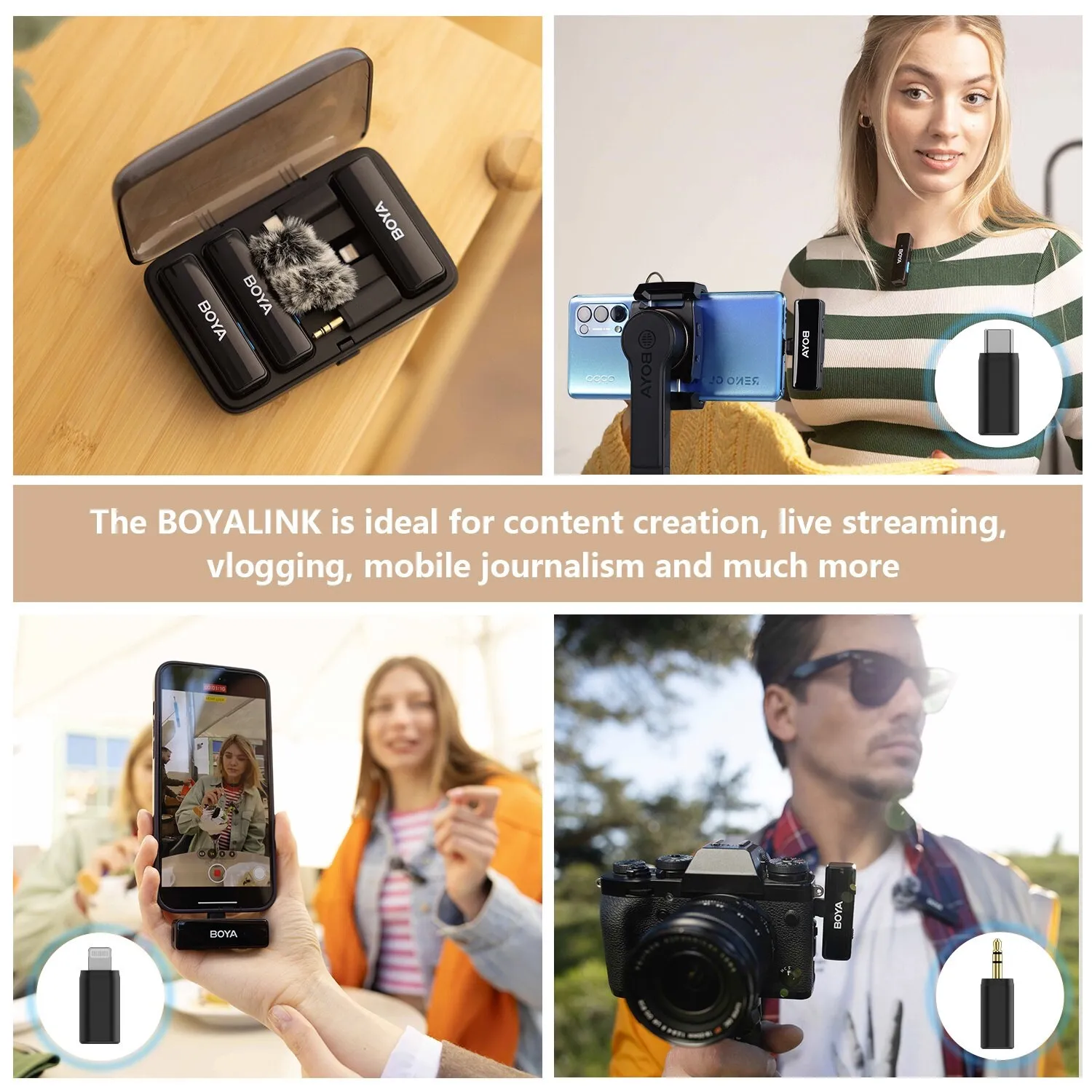 Micrófono BOYA BOYALINK – Wireless para 2 Personas – All-in-One - Imagen 2