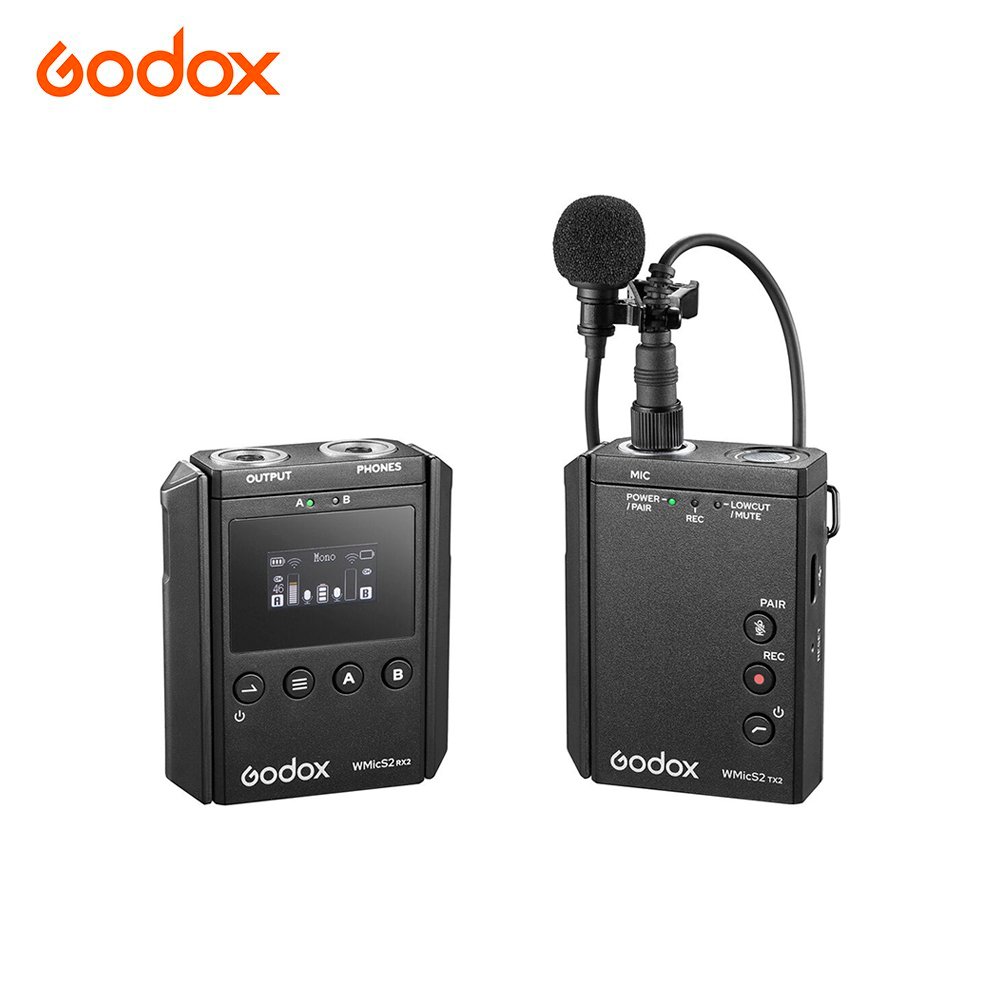 Micrófono inalámbrico Godox WMICS2 UHF para Cámaras y Celulares