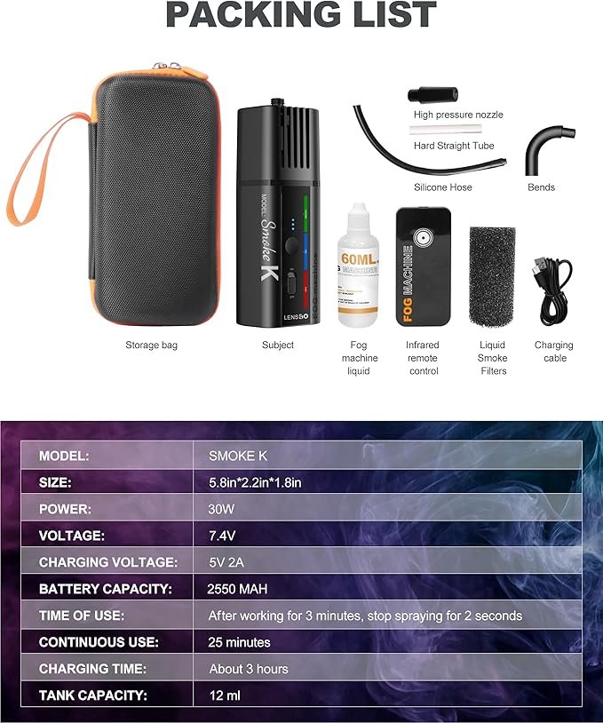 Máquina de niebla portátil Smoke K - Imagen 11