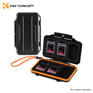 Estuche para tarjetas de memoria XQD o  Cfexpress Tipo-B de 6 ranuras