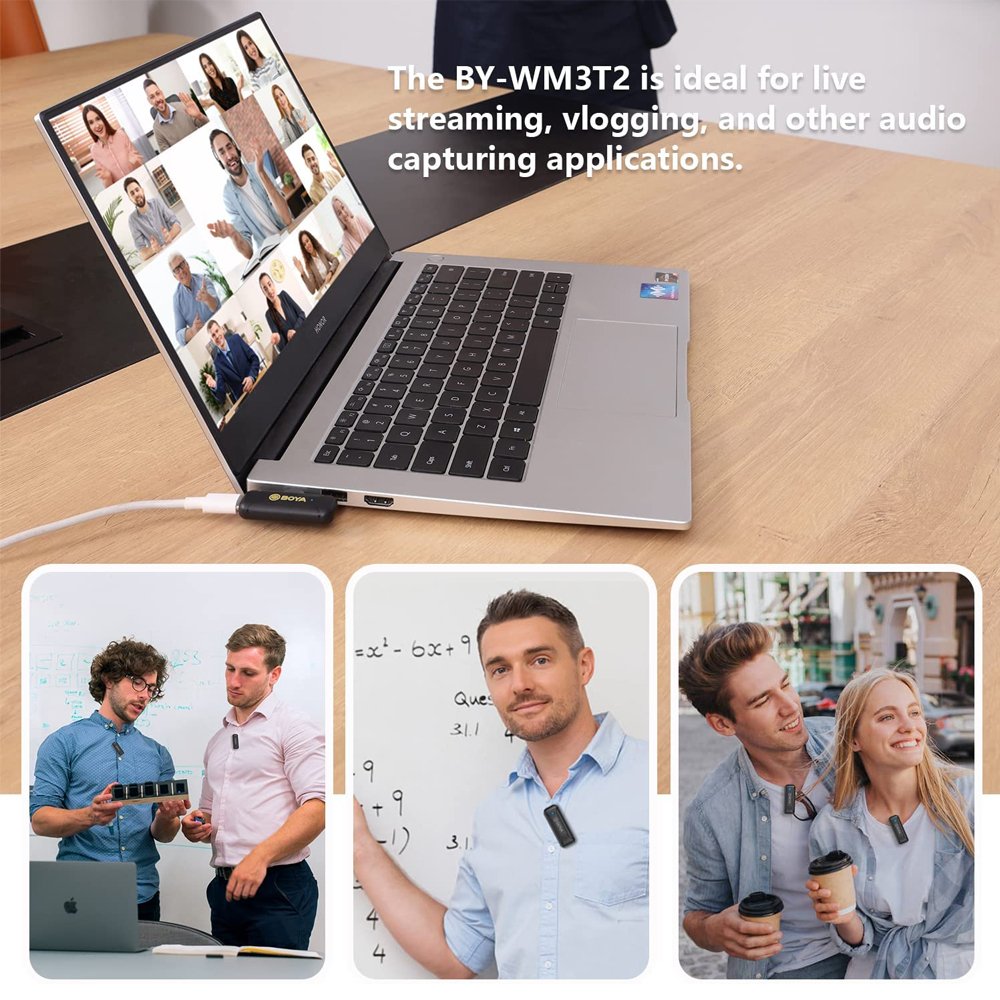 Micrófono Boya BY-WM3T2-U2 – Wireless – USB C - Imagen 3