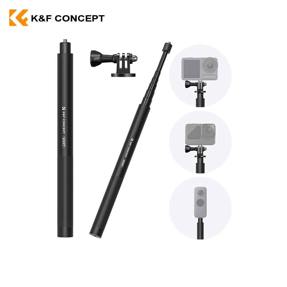 Palo selfie invisible MS07 para Gopro, DJI Action, Insta 360 – K&F Concept - Imagen 2