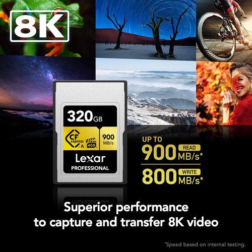 Memoria CFexpress tipo A Lexar Profesional de 320GB (Serie GOLD) - Imagen 2