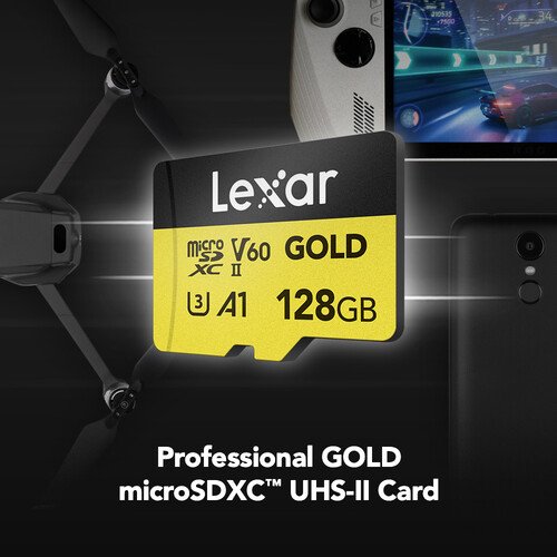 Memoria MicroSD Lexar Professional UHS-II de 128GB (Serie Gold) - Imagen 2