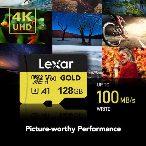 Memoria MicroSD Lexar Professional UHS-II de 128GB (Serie Gold) - Imagen 4