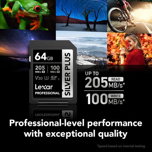 Memoria SD Lexar Professional SILVER PLUS UHS-I SDXC de 64GB - Imagen 7