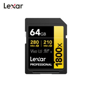 Memoria SD Lexar Professional SDXC UHS-II 1800x de 64GB (Serie GOLD)