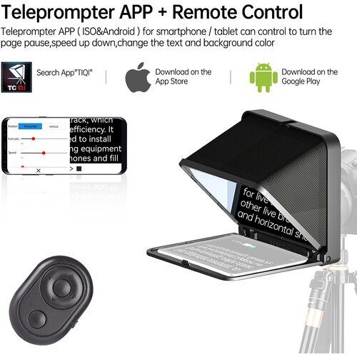 Teleprompter portátil LENSGO TC7 para smartphone , tablets y cámaras - Imagen 17