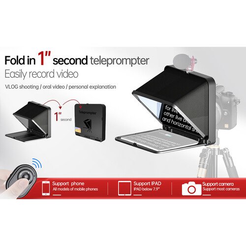 Teleprompter portátil LENSGO TC7 para smartphone , tablets y cámaras - Imagen 18