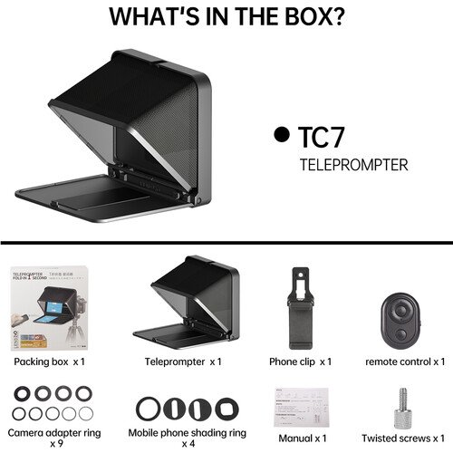 Teleprompter portátil LENSGO TC7 para smartphone , tablets y cámaras - Imagen 19