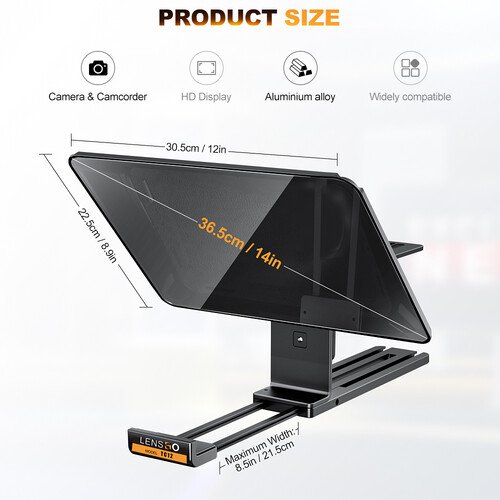 Teleprompter Lensgo TC12 para cámaras y iPads. - Imagen 3