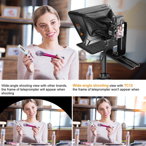 Teleprompter Lensgo TC12 para cámaras y iPads. - Imagen 8