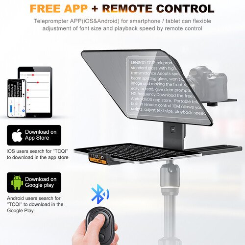 Teleprompter Lensgo TC12 para cámaras y iPads. - Imagen 9