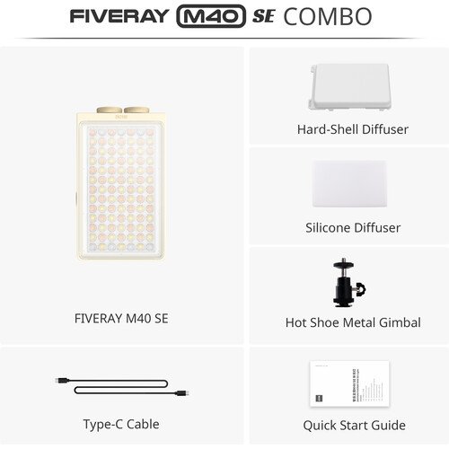 Luz Led Zhiyun Fiveray M40 SE Combo Bicolor - Imagen 16