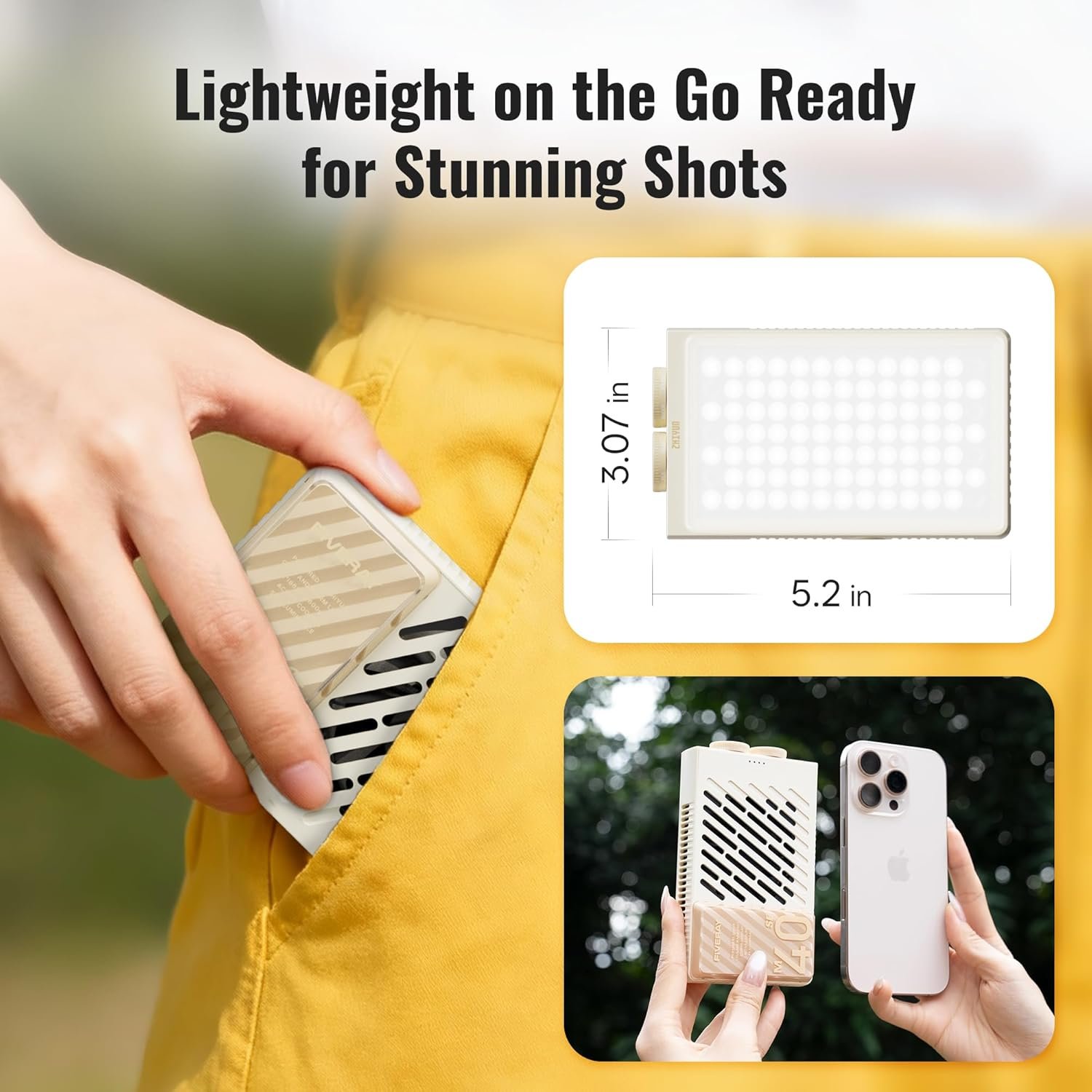 Luz Led Zhiyun Fiveray M40 SE Combo Bicolor - Imagen 6